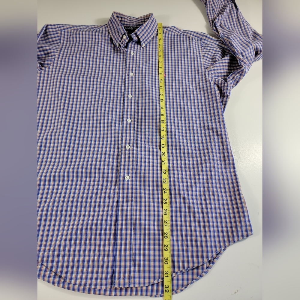 Ralph Lauren Classic Fit Oxford Shirt Large Plaid Long Sleeve - Picture 7 of 8